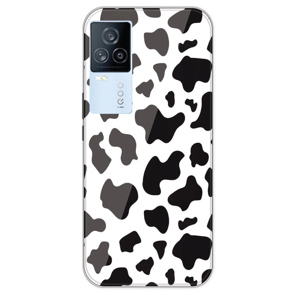 Cow Print - Clear Printed Silicone Case For IQOO 7 Legend