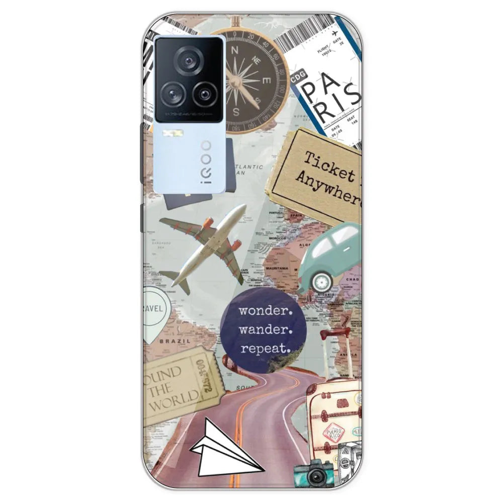 Travel Collage - Printed Silicone Case For IQOO 7 Legend