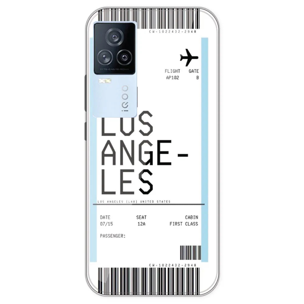 Los Angeles Ticket - Clear Printed Silicone Case For IQOO 7 Legend