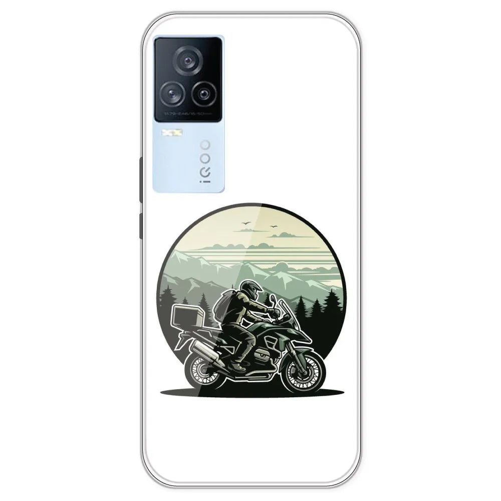 Biker - Printed Silicone Case For IQOO 7 Legend