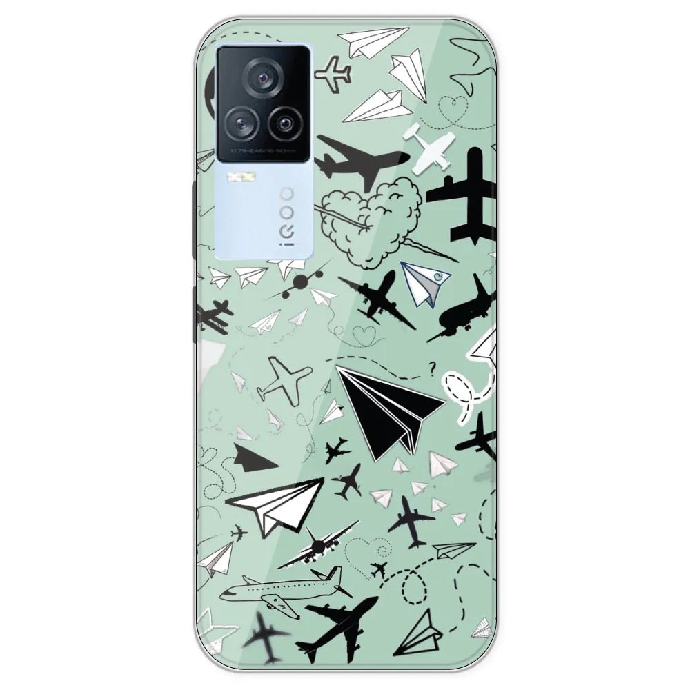 Planes - Printed Silicone Case For IQOO 7 Legend