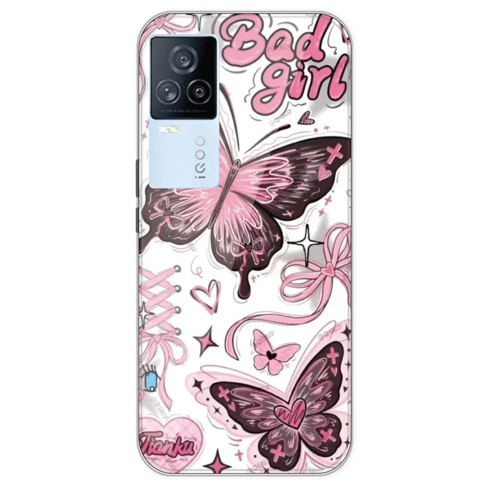 Bad Girl Butterfly - Printed Silicone Case For IQOO 7 Legend