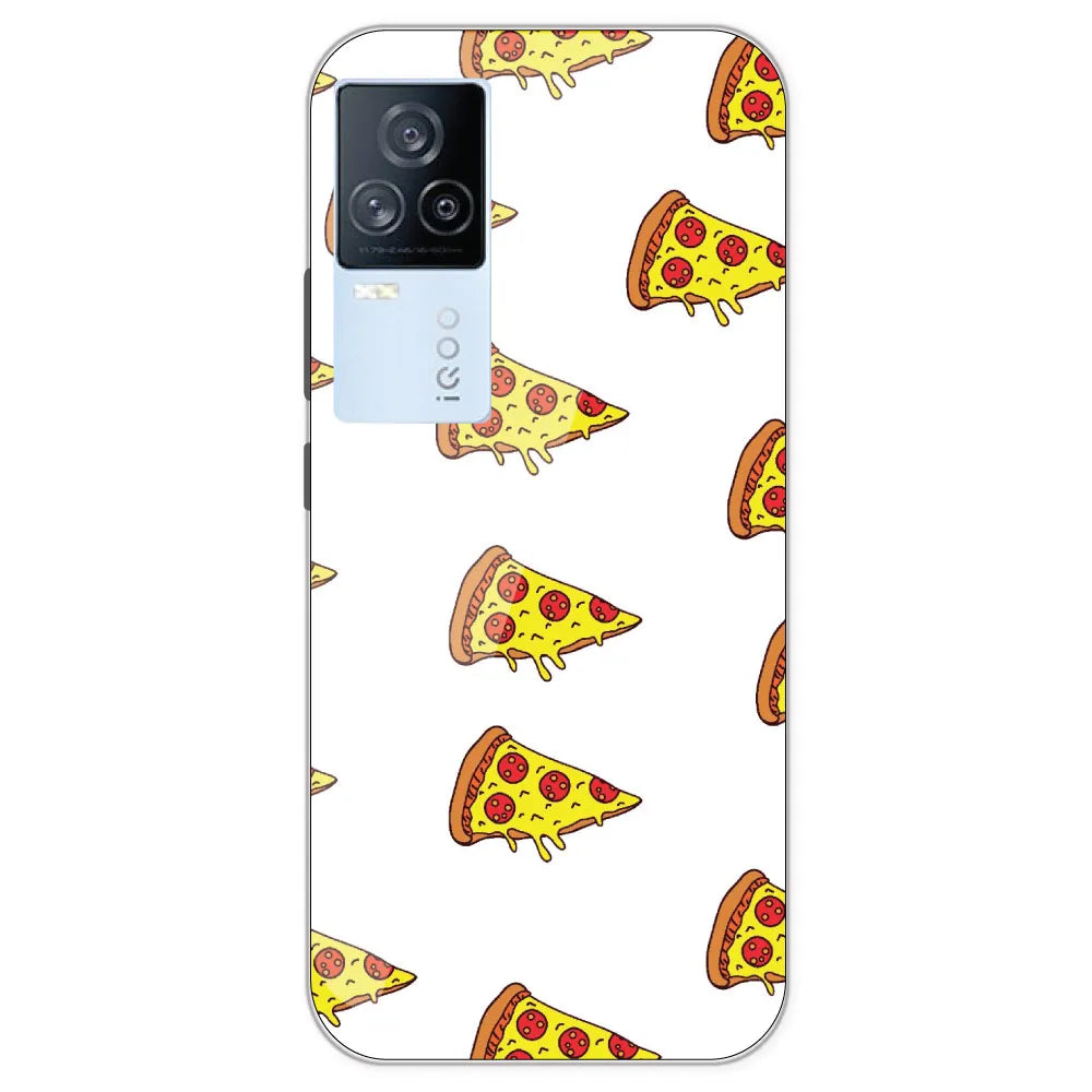 Pizza - Clear Printed Silicone Case For IQOO 7 Legend