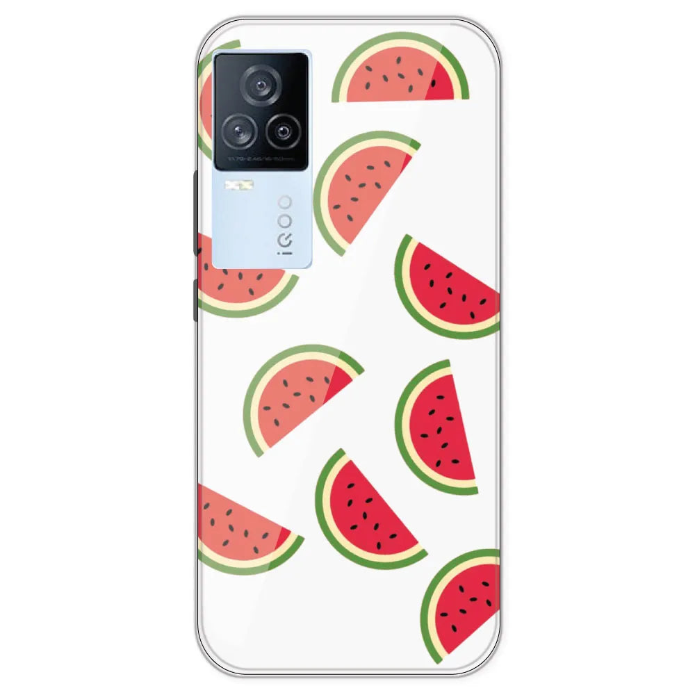 Watermelons - Clear Printed Silicone Case For IQOO 7 Legend