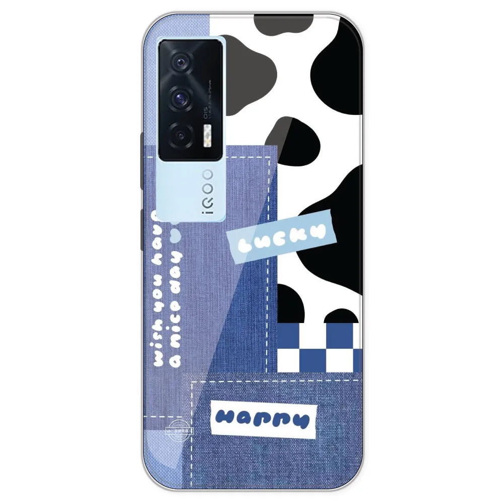 Cow Print Collage - Printed Silicone Case For IQOO 7