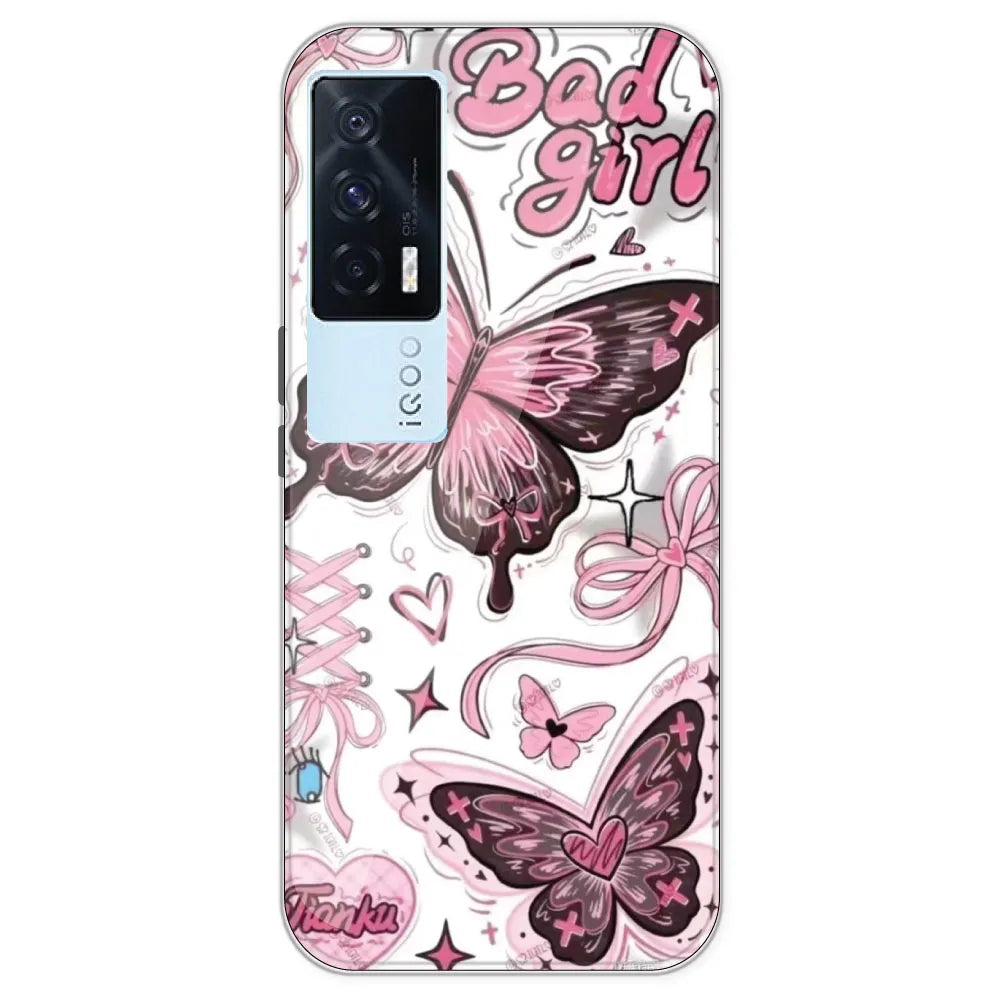Bad Girl Butterfly - Printed Silicone Case For IQOO 7