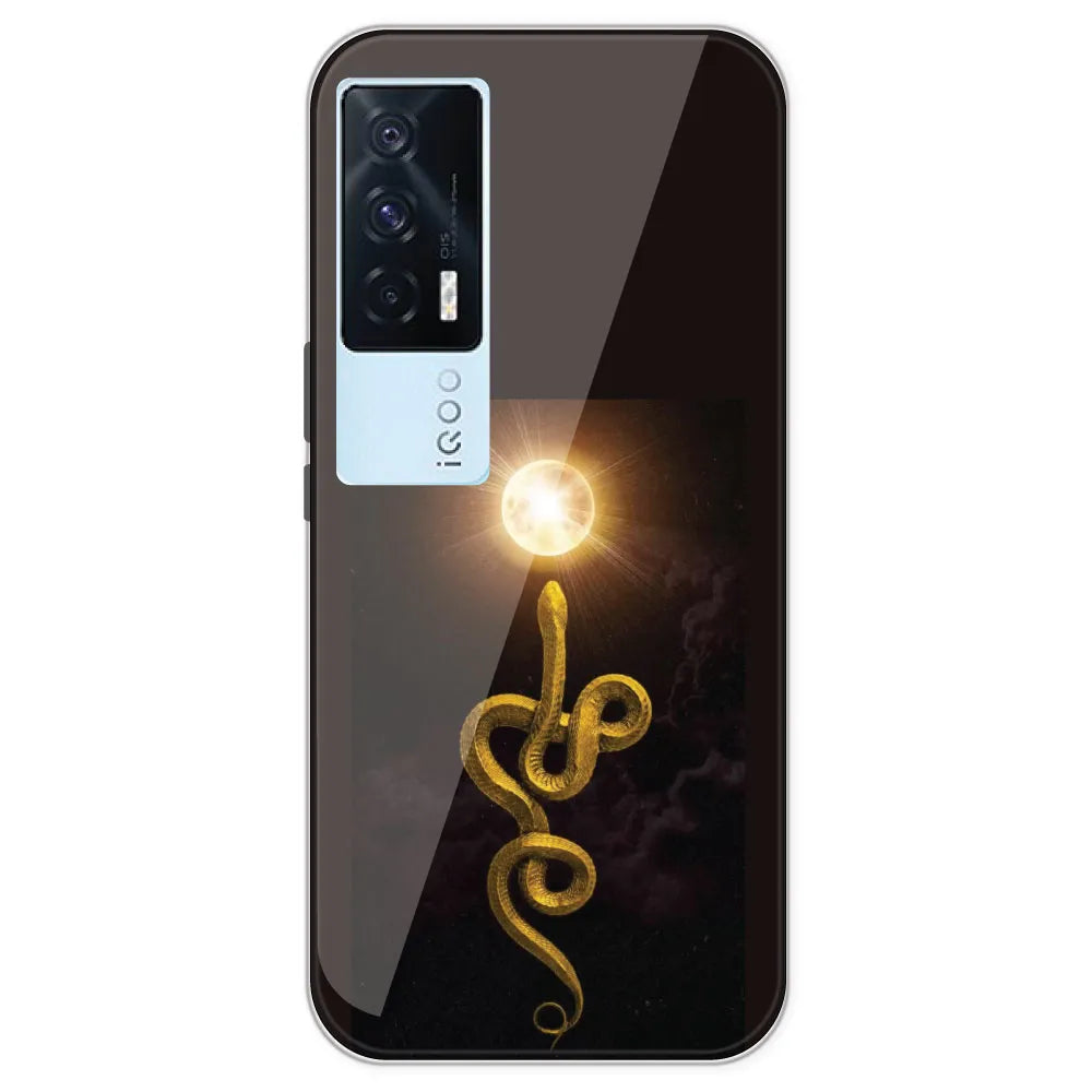 Golden Serpent - Printed Silicone Case For IQOO 7