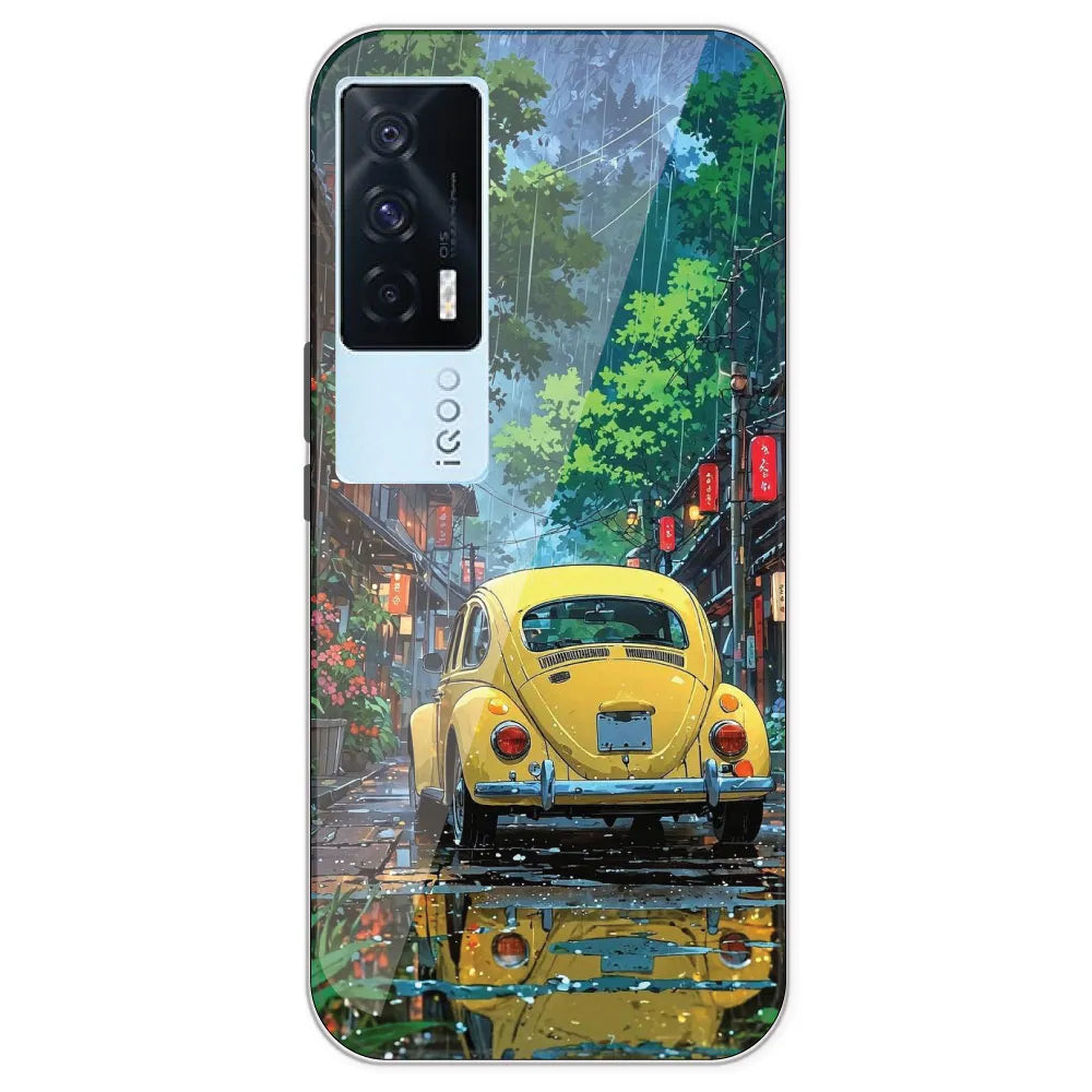 Yellow Bettle - Printed Silicone Case For IQOO 7
