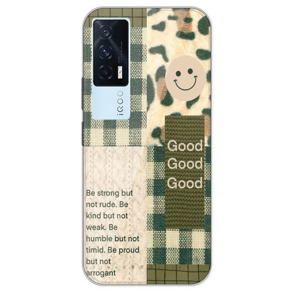 Patchwork Positivity - Printed Silicone Case For IQOO 7