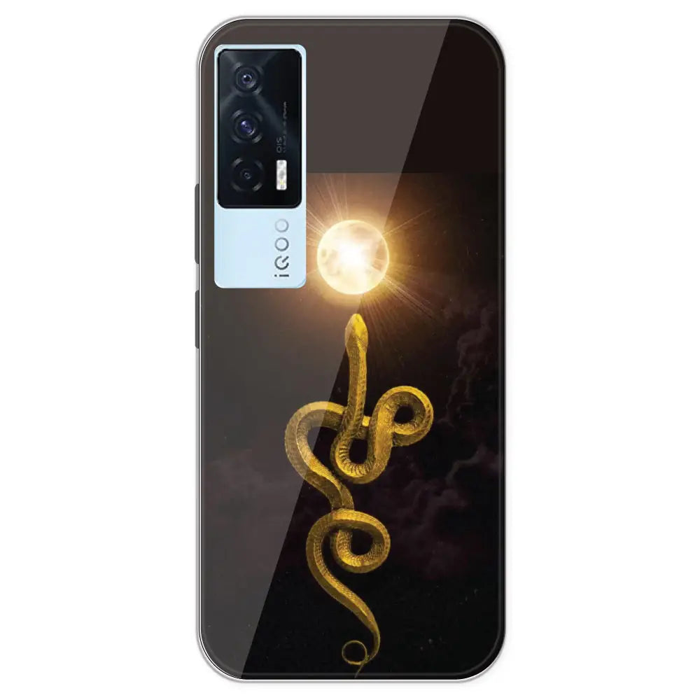 Golden Serpent - Printed Silicone Case For IQOO 7
