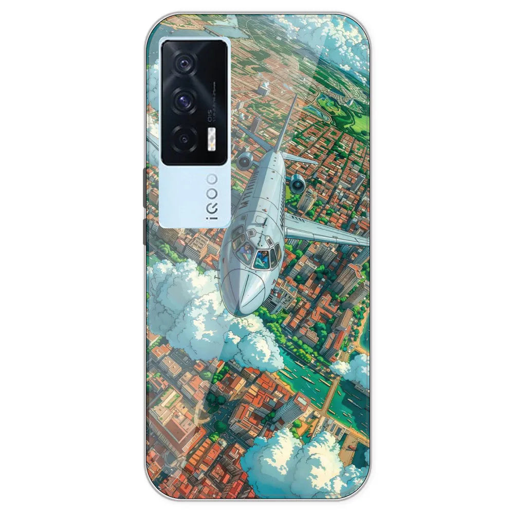 Flying Over City - Printed Silicone Case For IQOO 7