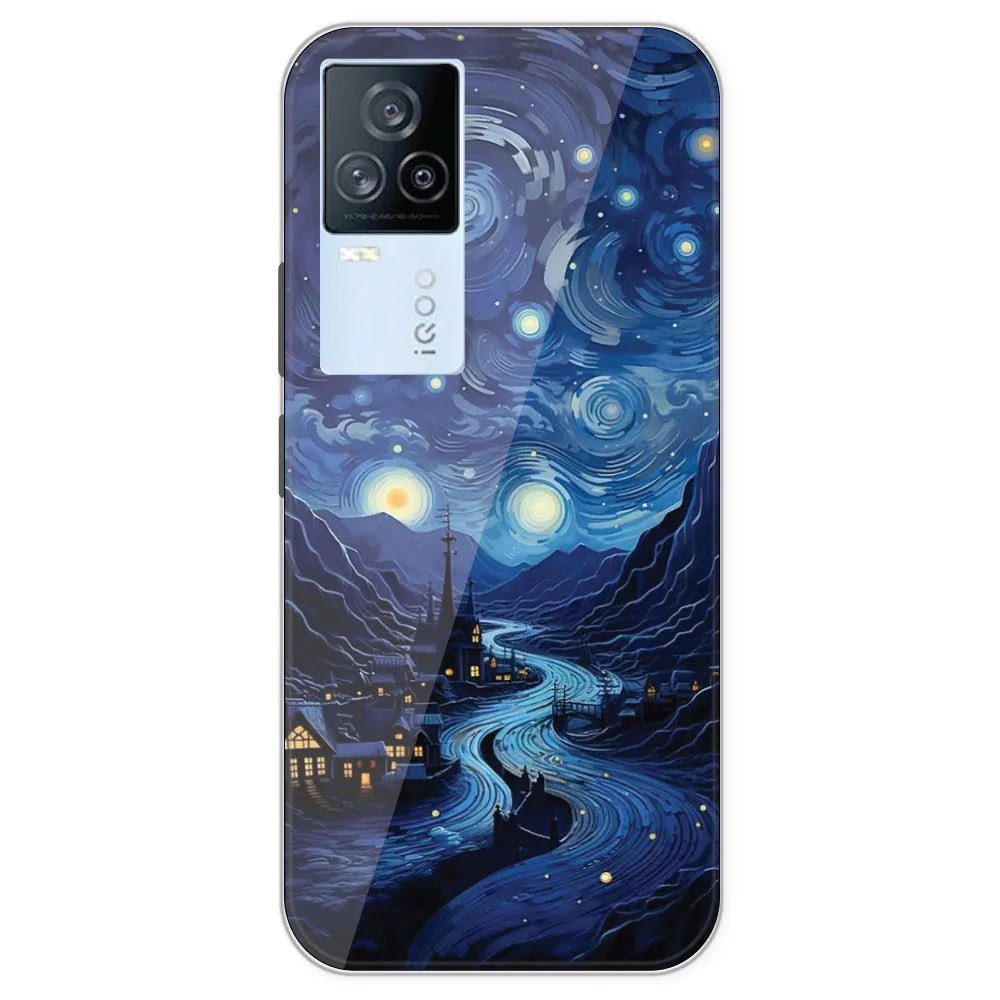The Starry Night - Printed Silicone Case For IQOO 7 Legend
