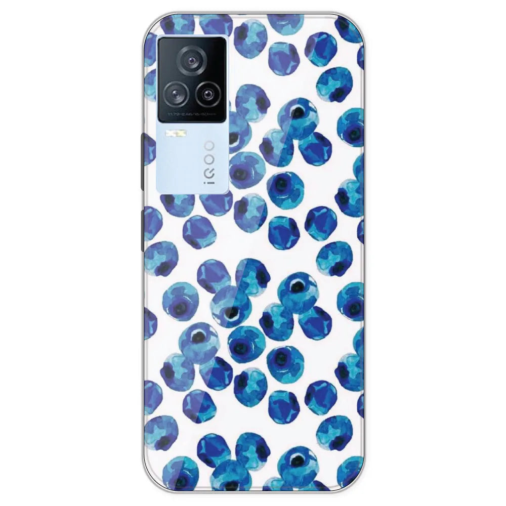 Blueberries - Printed Silicone Case For IQOO 7 Legend