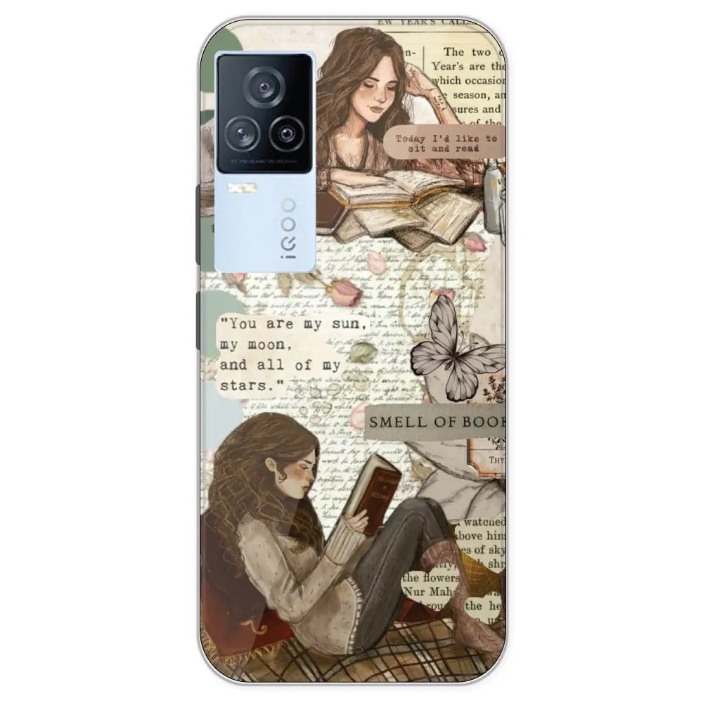 Book Collage - Printed Silicone Case For IQOO 7 Legend