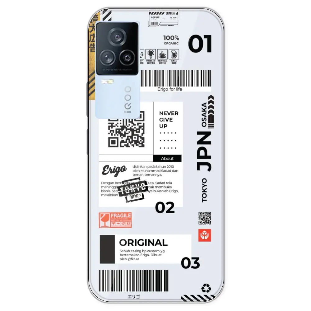 Barcode Labels - Printed Silicone Case For IQOO 7 Legend