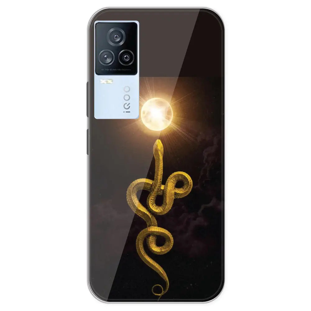 Golden Serpent - Printed Silicone Case For IQOO 7 Legend