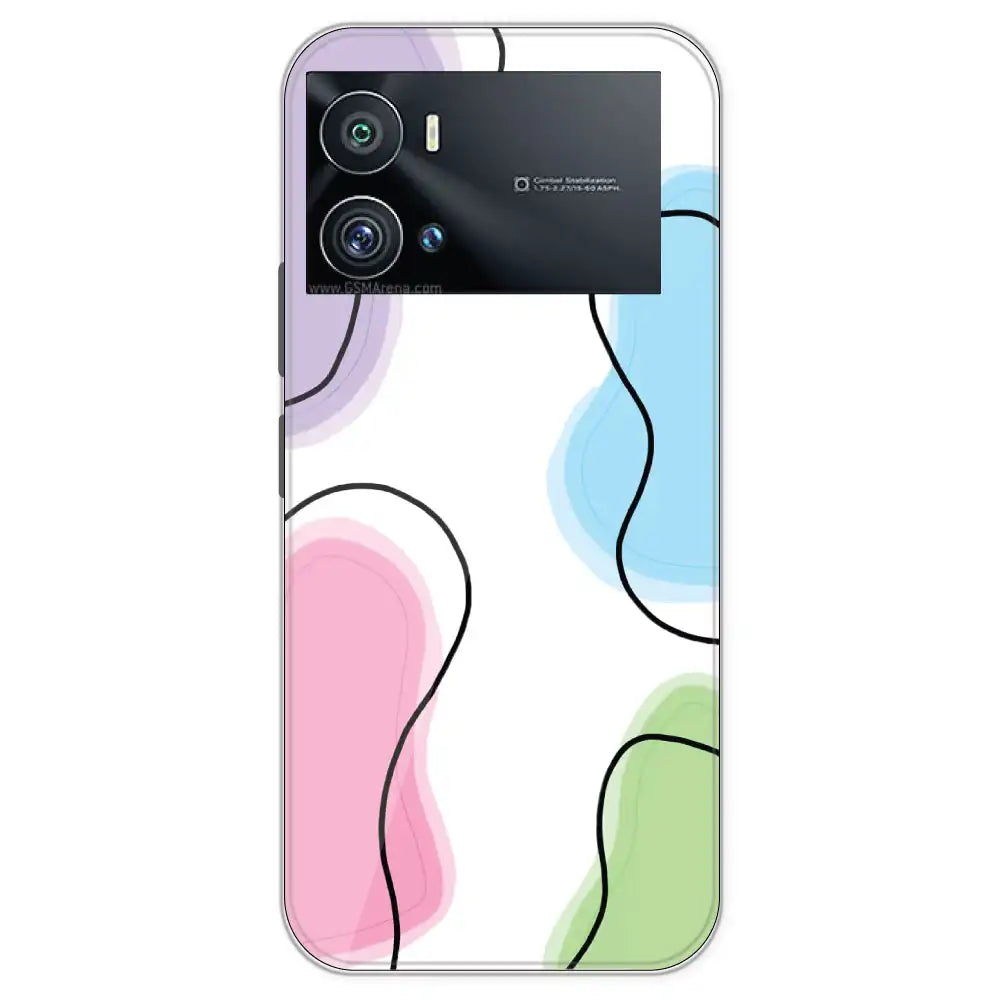 Rainbow Cow Print - Clear Printed Silicone Case For IQOO 9 Pro