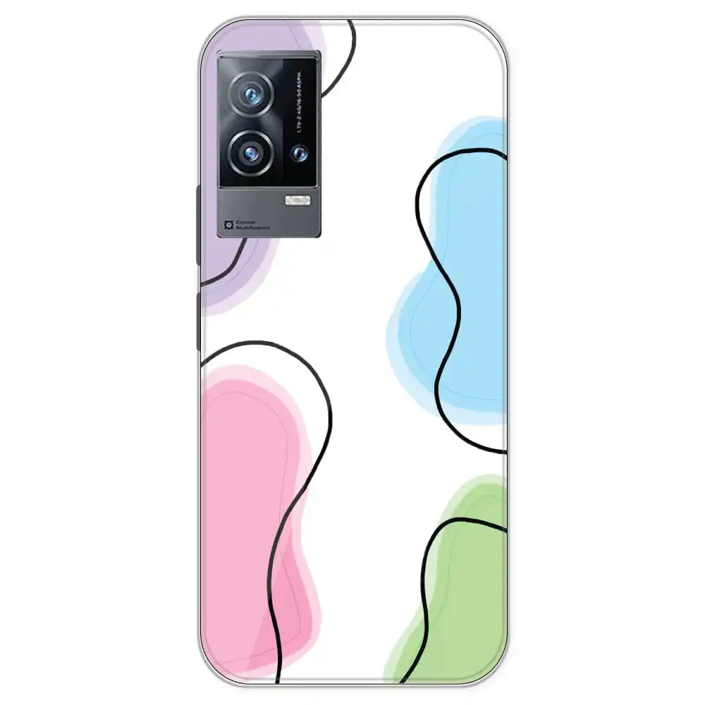 Rainbow Cow Print - Clear Printed Silicone Case For IQOO 9