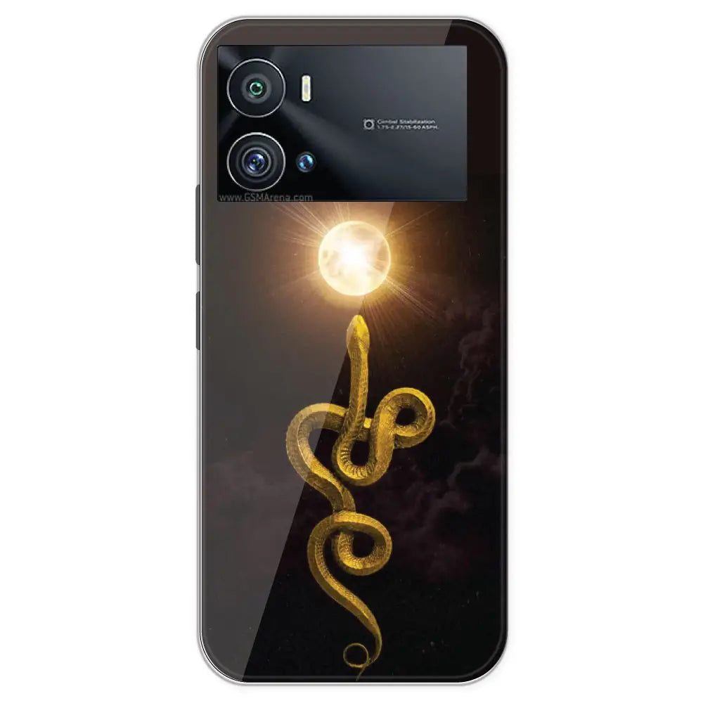 Golden Serpent - Printed Silicone Case For IQOO 9 Pro