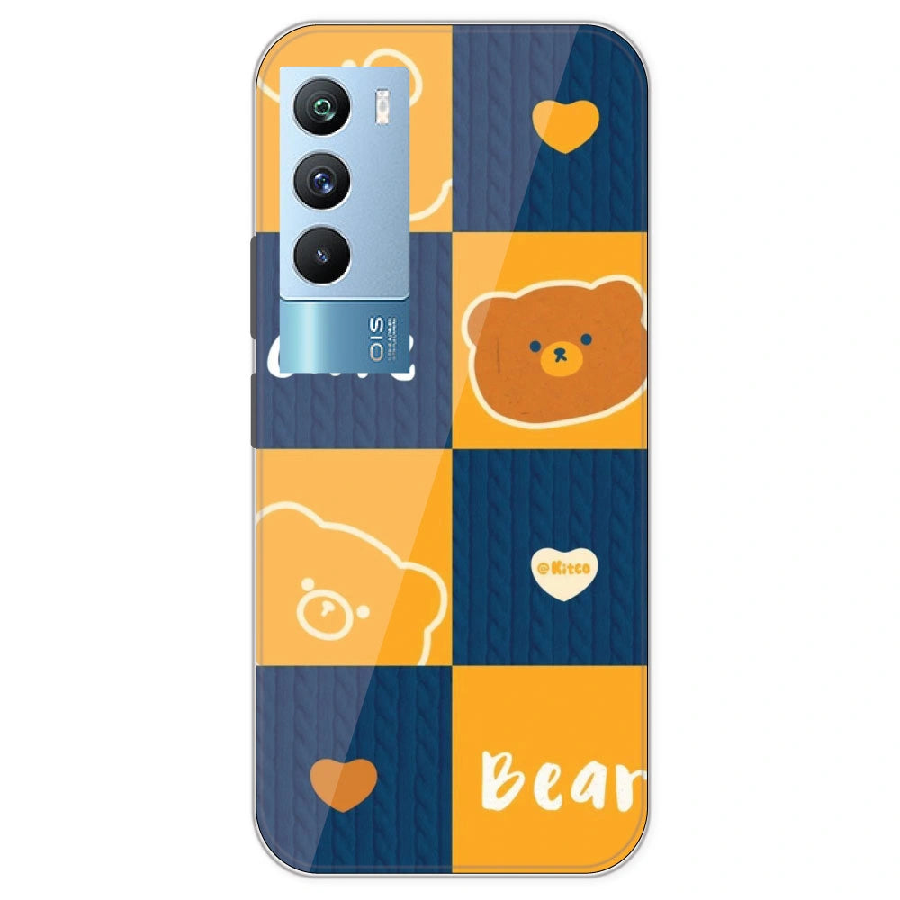 Cute Bear Collage - Printed Silicone Case For IQOO 9T