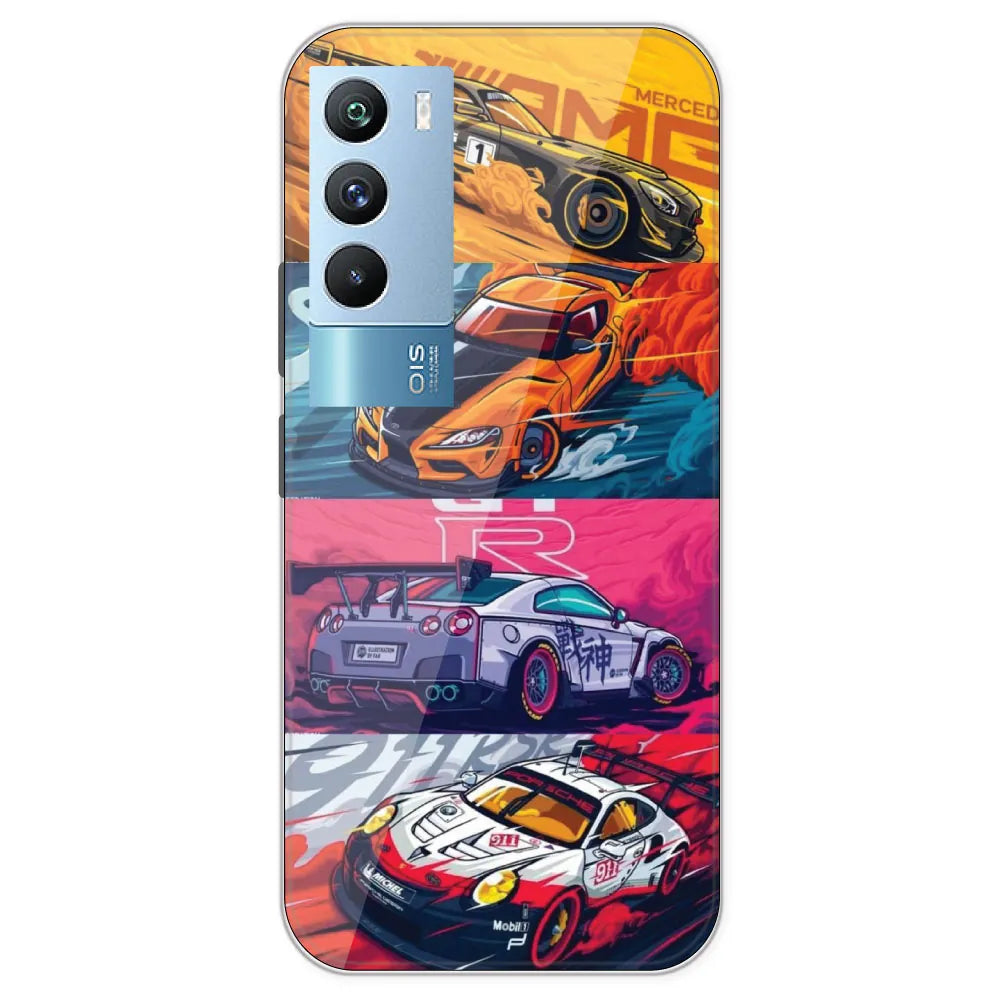 Sports Cars - Printed Silicone Case For IQOO 9T