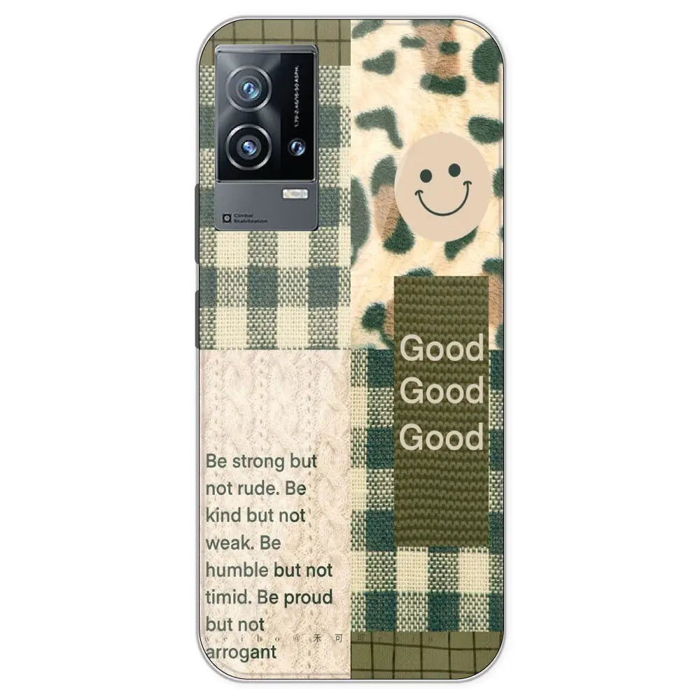 Patchwork Positivity - Printed Silicone Case For IQOO 9