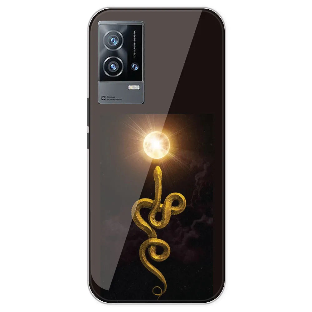 Golden Serpent - Printed Silicone Case For IQOO 9