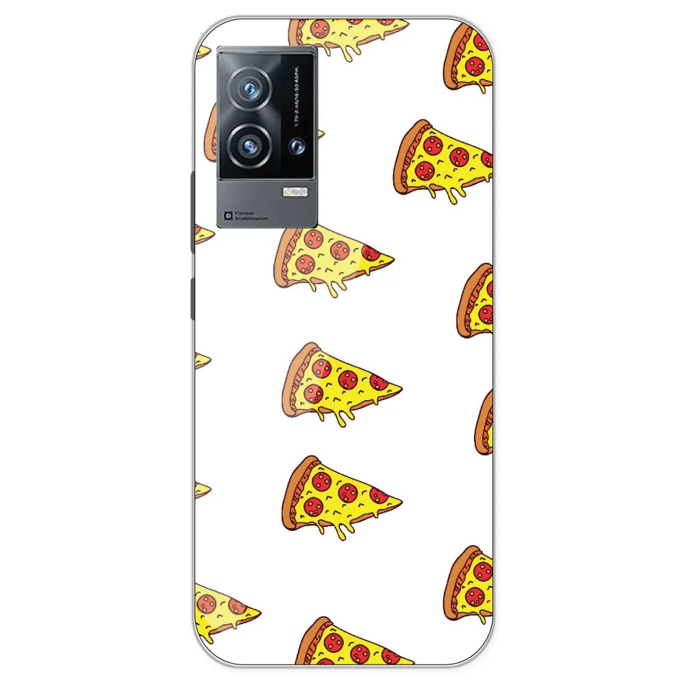 Pizza - Clear Printed Silicone Case For IQOO 9