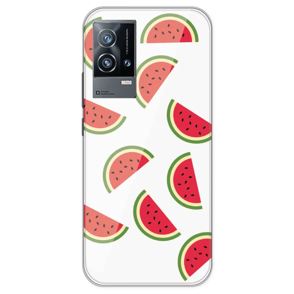 Watermelons - Clear Printed Silicone Case For IQOO 9