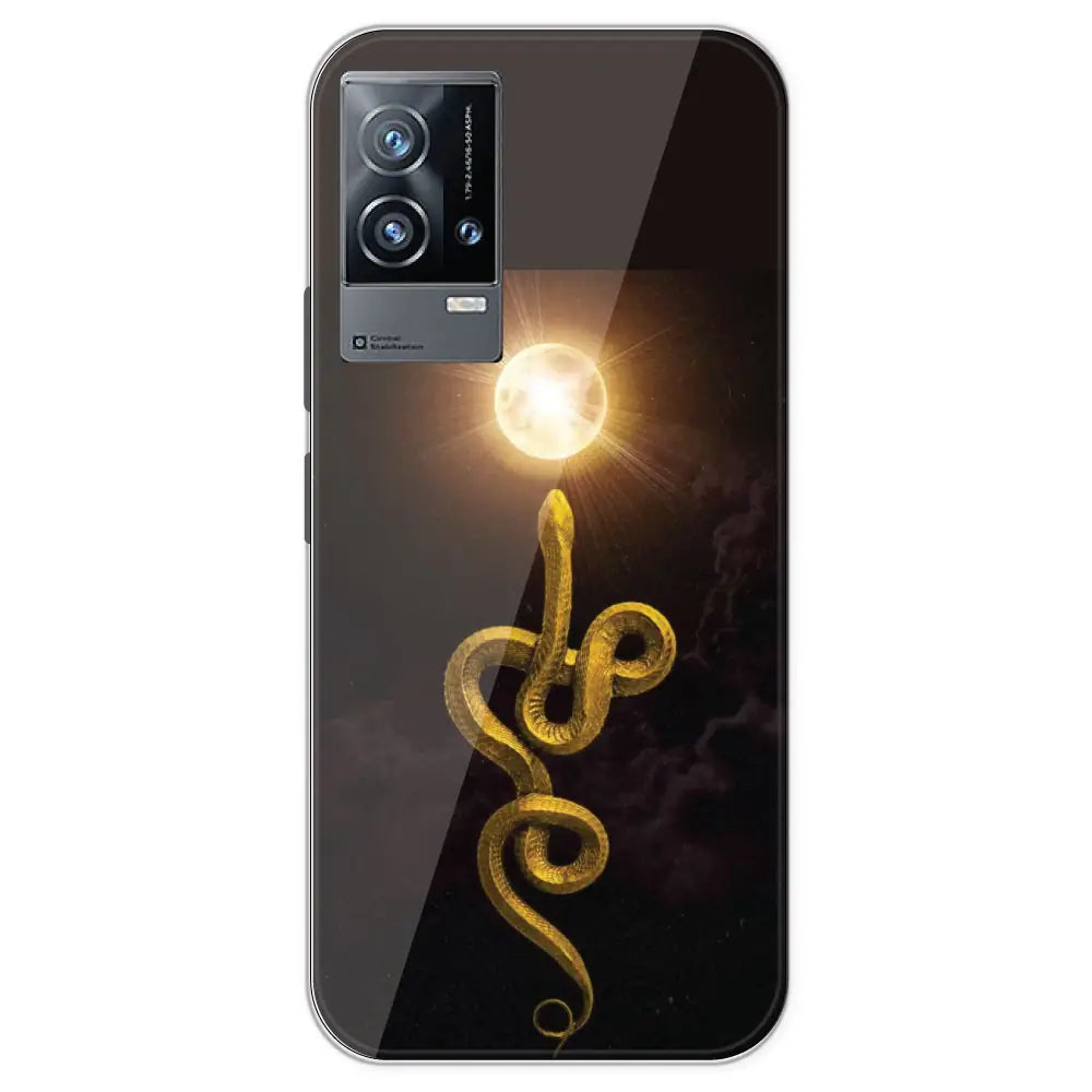 Golden Serpent - Printed Silicone Case For IQOO 9