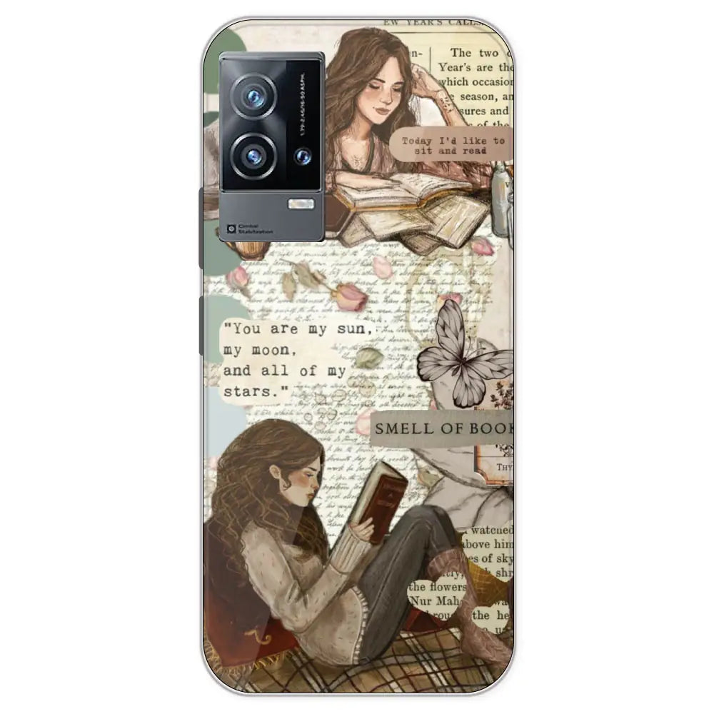 Book Collage - Printed Silicone Case For IQOO 9