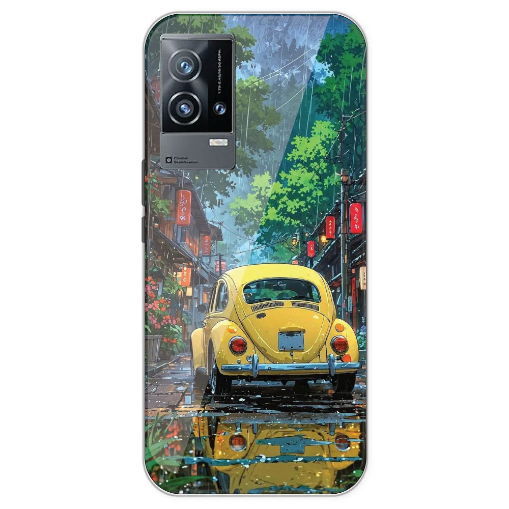 Yellow Bettle - Printed Silicone Case For IQOO 9