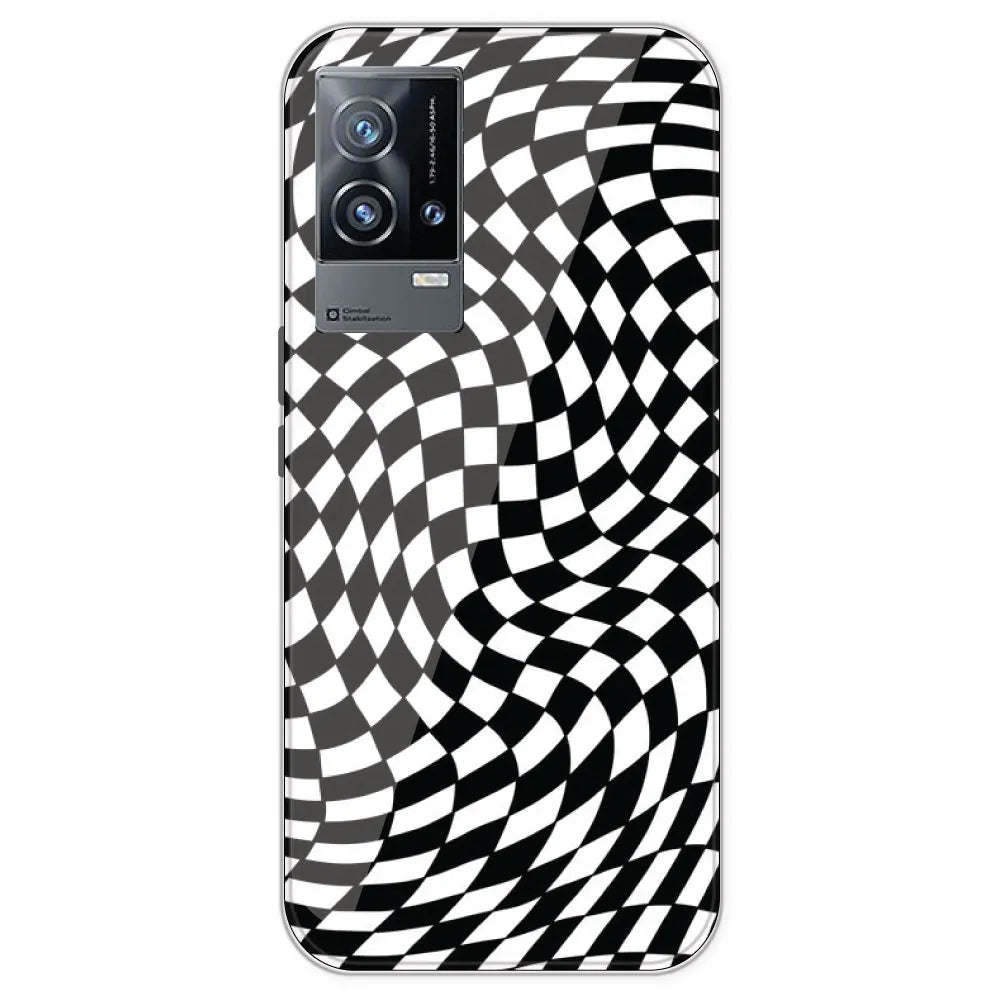 Checks - Printed Silicone Case For IQOO 9