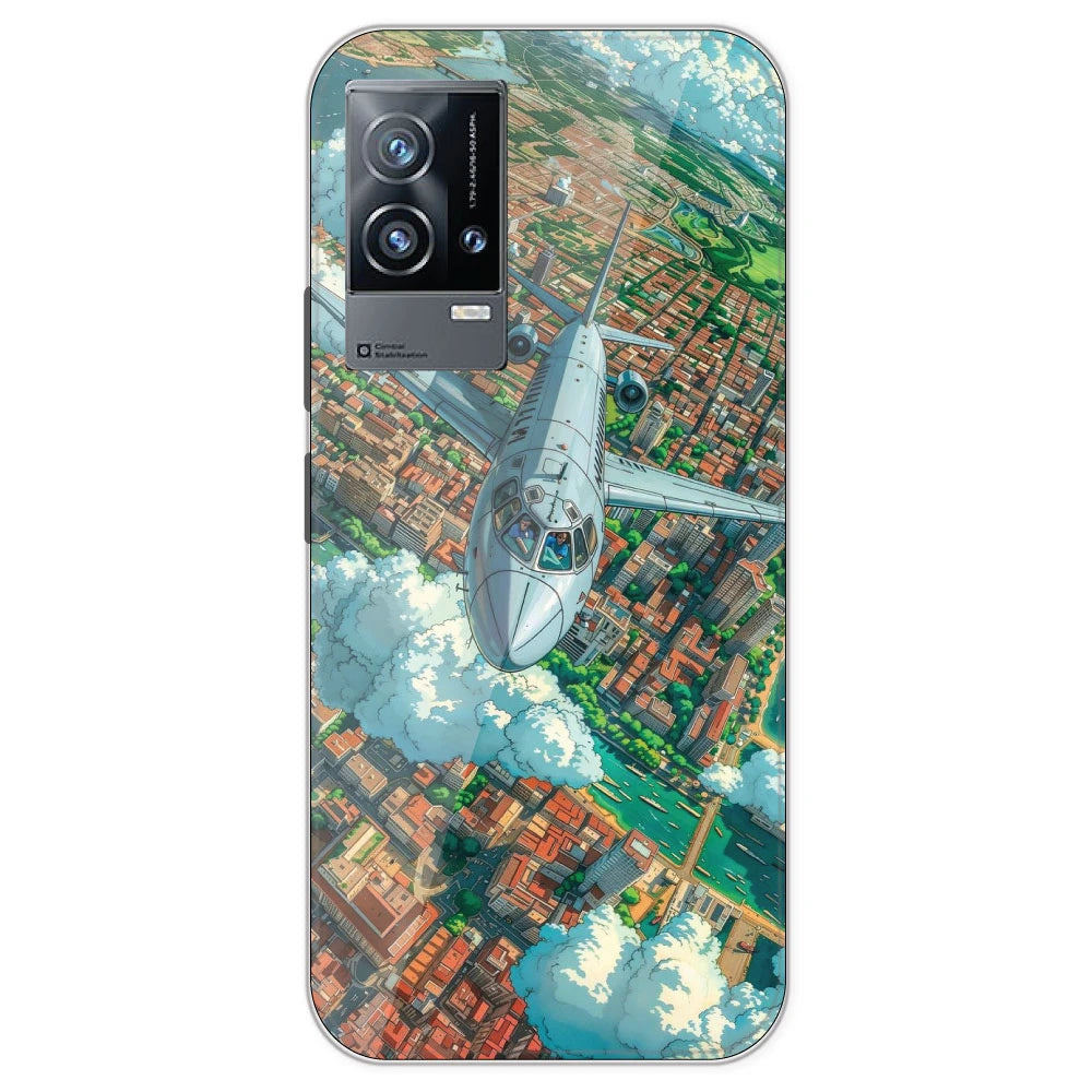 Flying Over City - Printed Silicone Case For IQOO 9