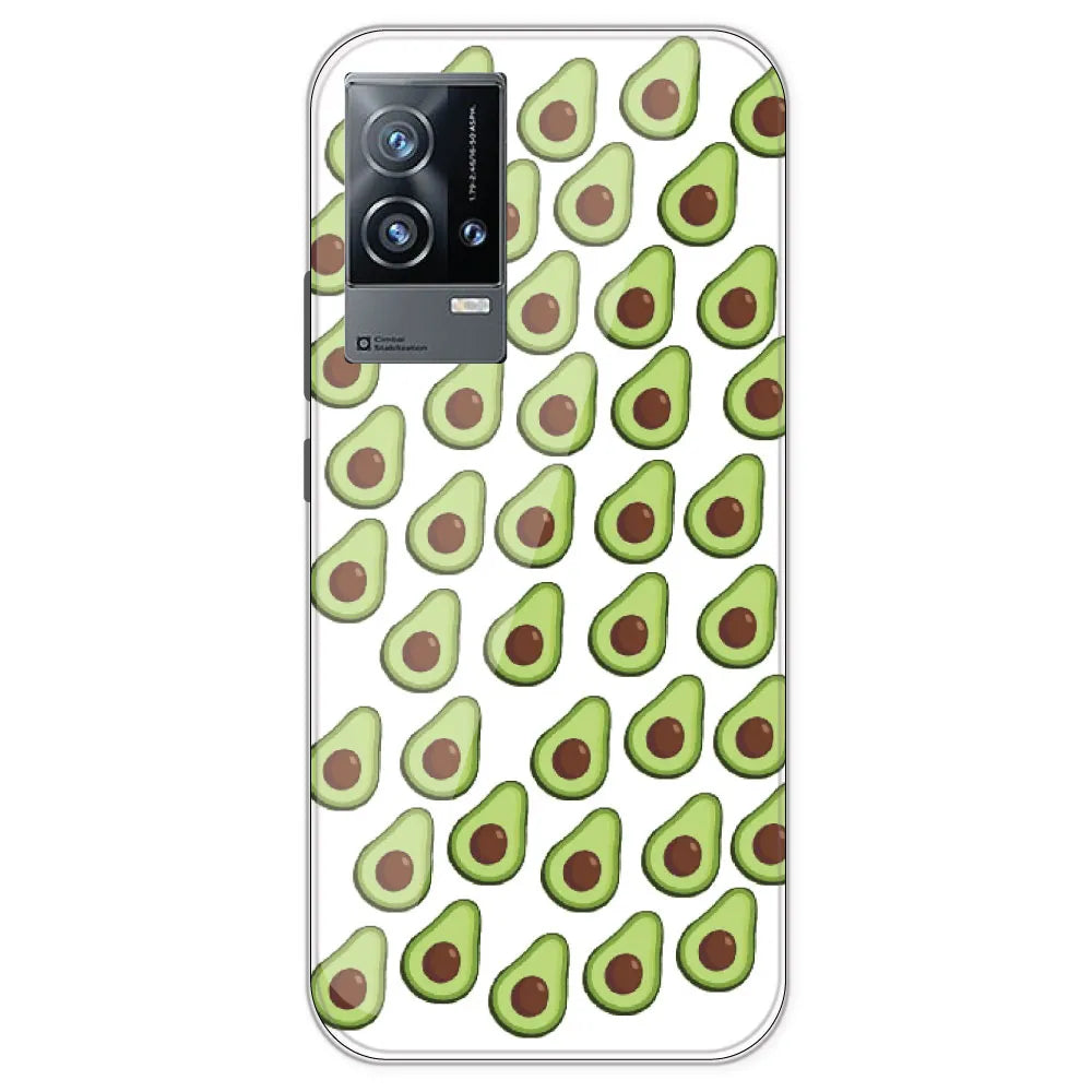 Avocado - Clear Printed Silicone Case For IQOO 9