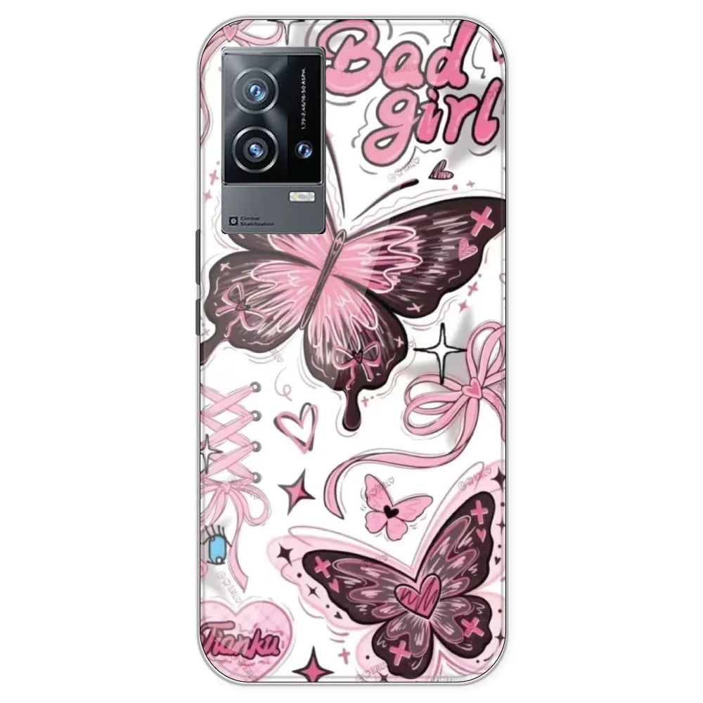 Bad Girl Butterfly - Printed Silicone Case For IQOO 9