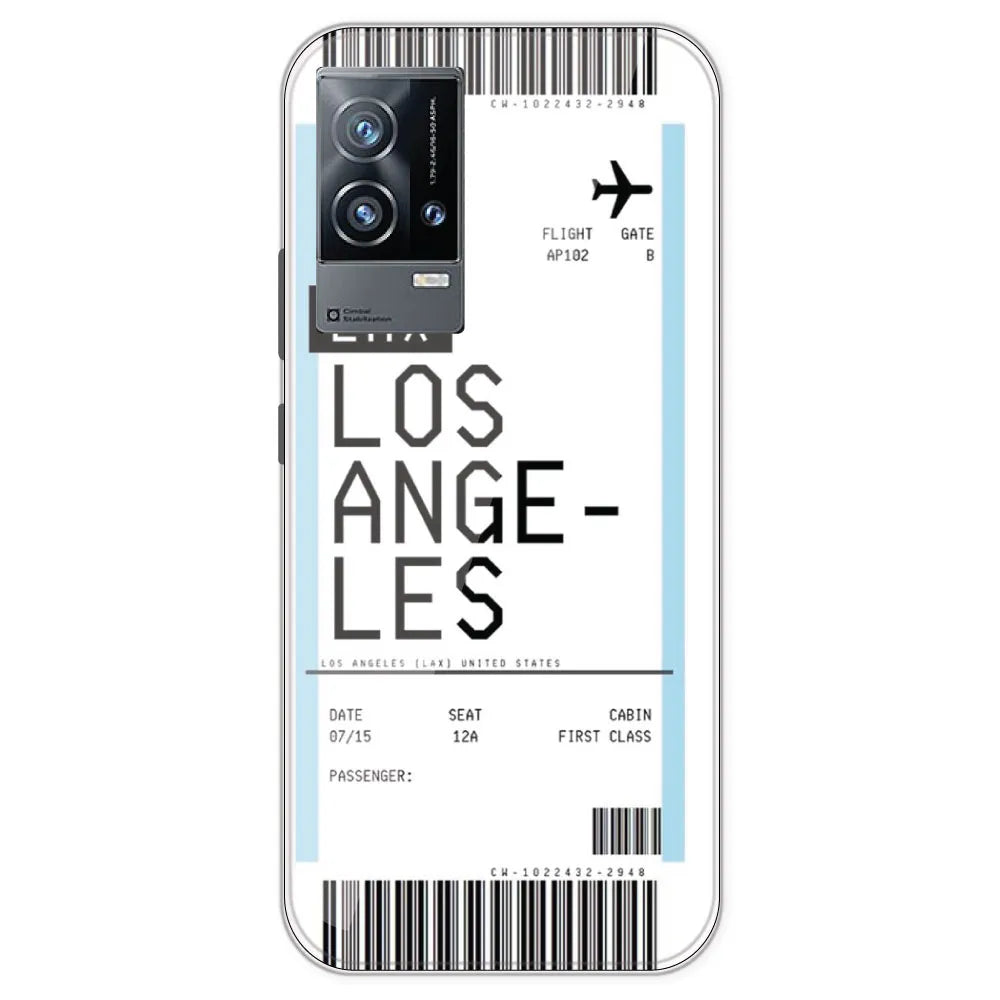 Los Angeles Ticket - Clear Printed Silicone Case For IQOO 9