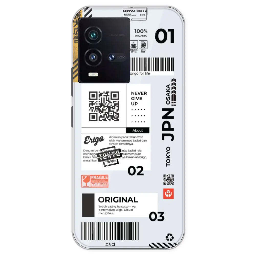 Barcode Labels - Printed Silicone Case For IQOO 9SE