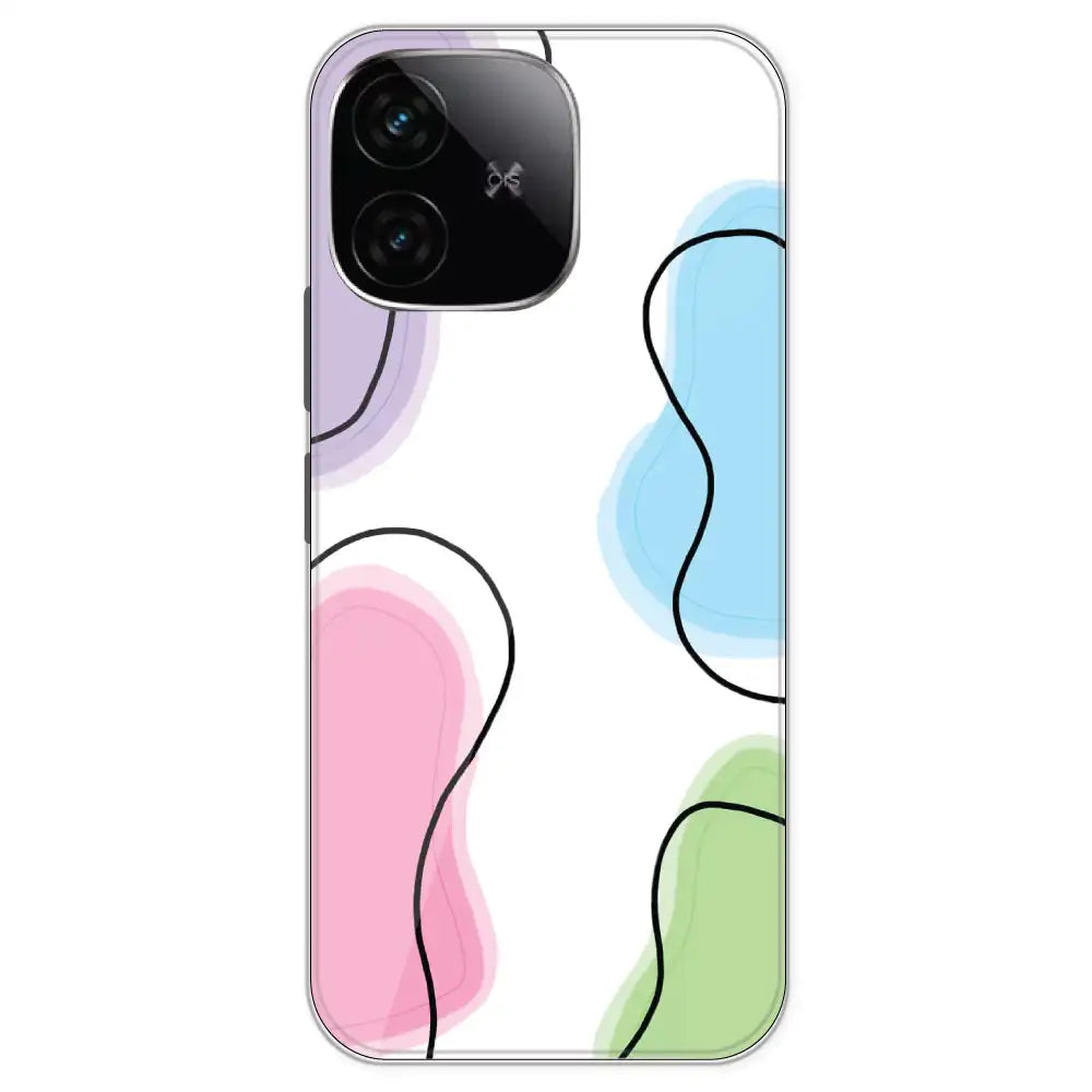 Rainbow Cow Print - Clear Printed Silicone Case For IQOO Neo 10R