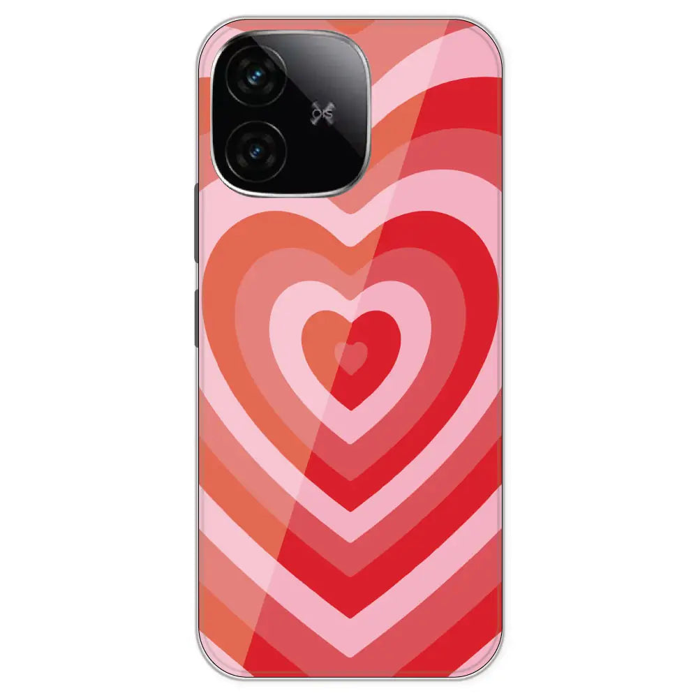 Red Hearts - Printed Silicone Case For IQOO Neo 10R
