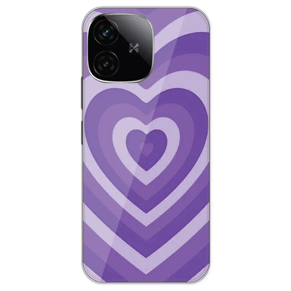 Purple Hearts - Printed Silicone Case For IQOO Neo 10R