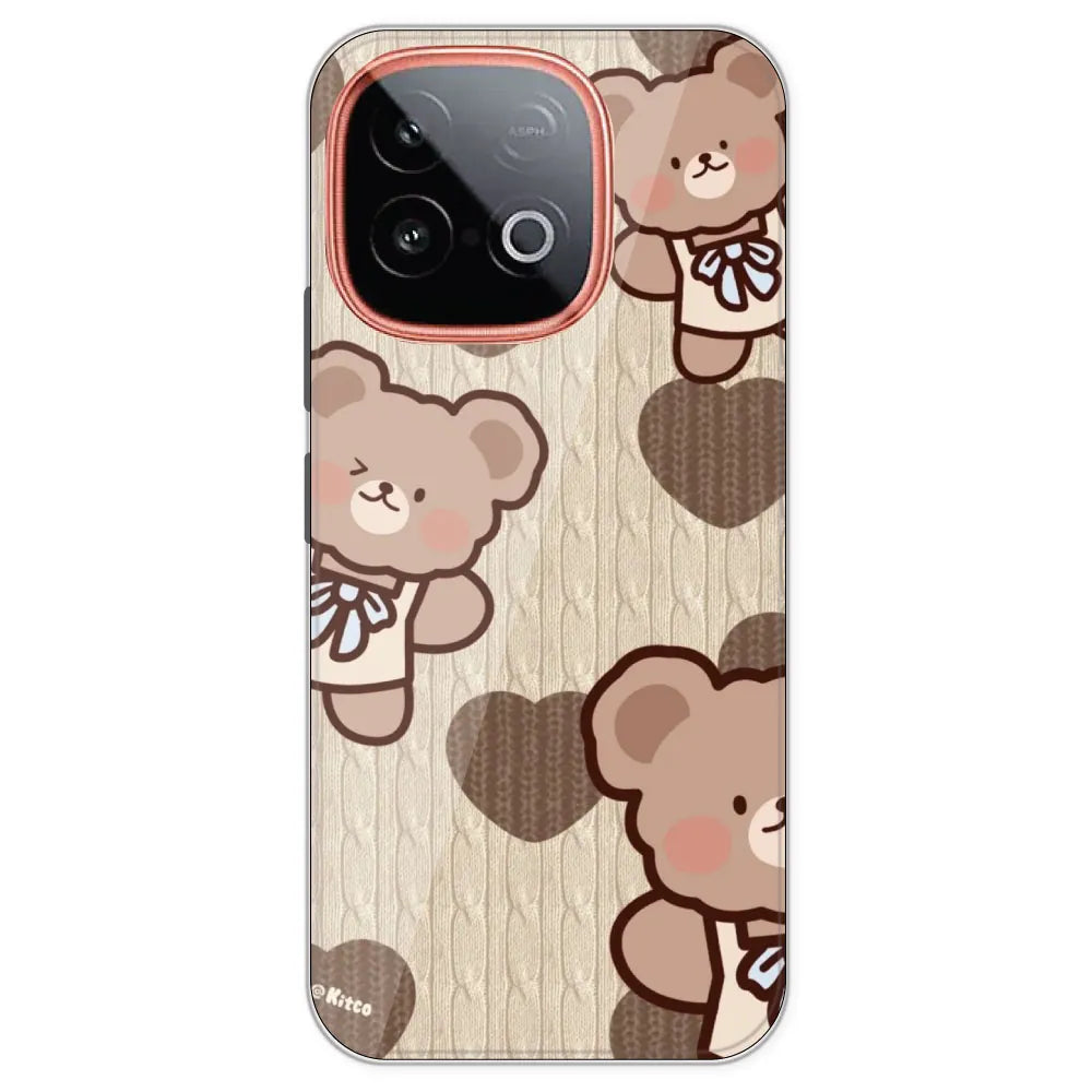 Teddy Heart - Printed Silicone Case For IQOO Neo 10