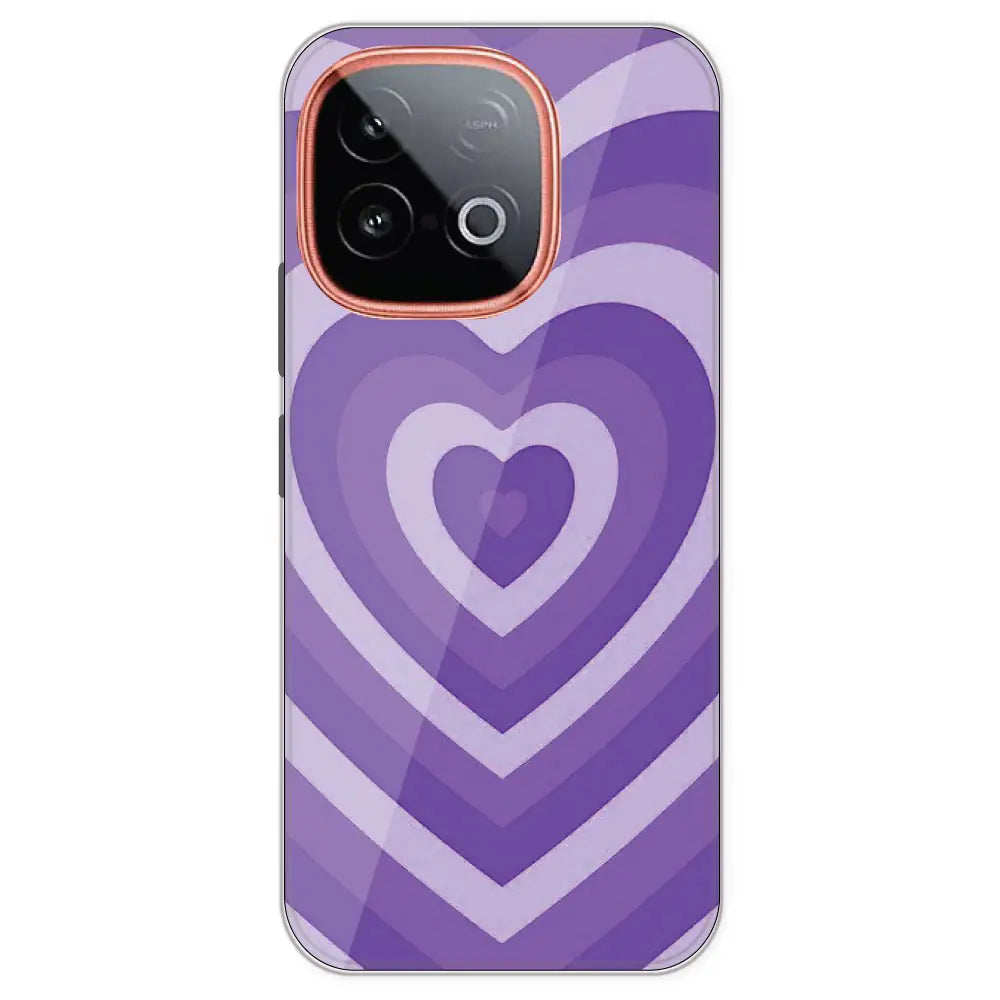 Purple Hearts - Printed Silicone Case For IQOO Neo 10
