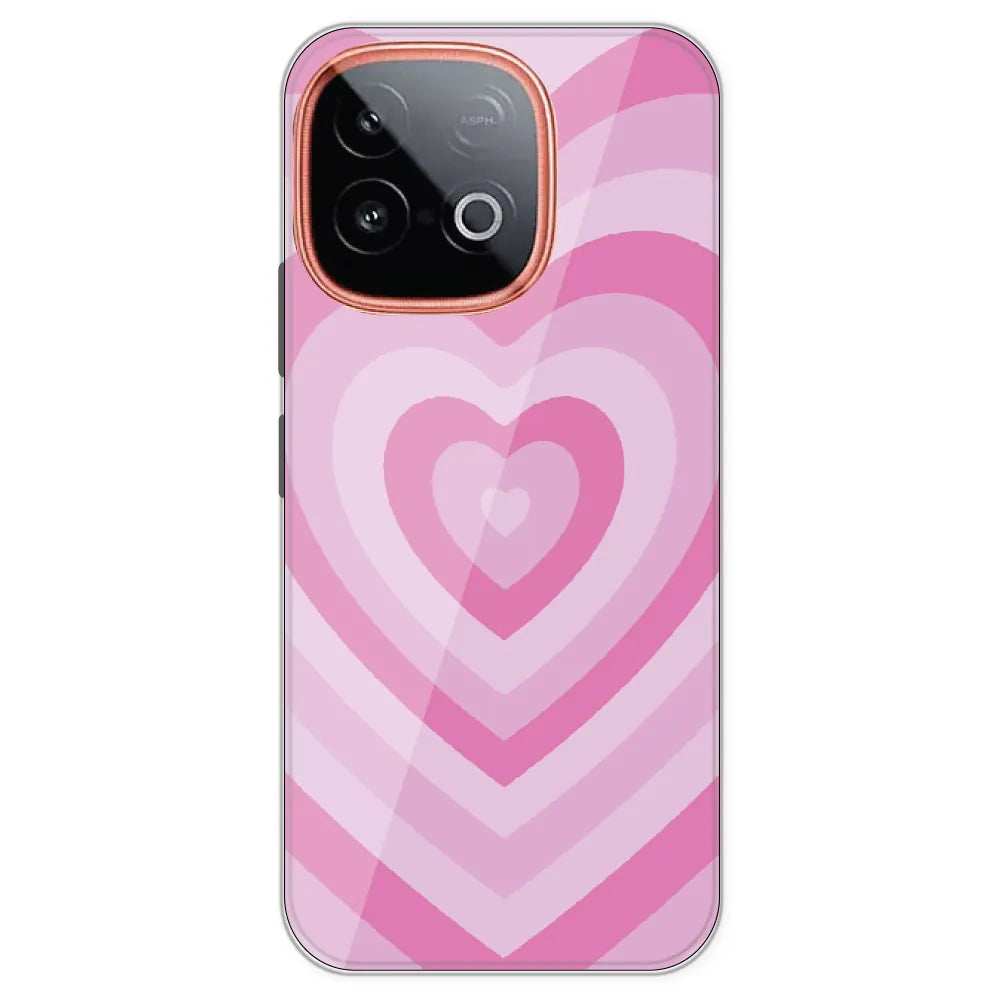 Pink Hearts - Printed Silicone Case For IQOO Neo 10