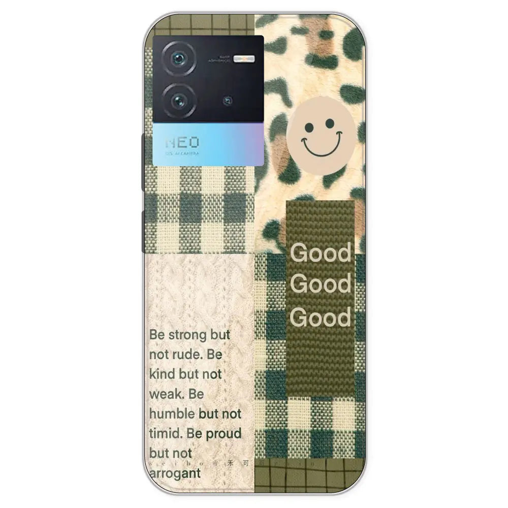 Patchwork Positivity - Printed Silicone Case For IQOO Neo 6