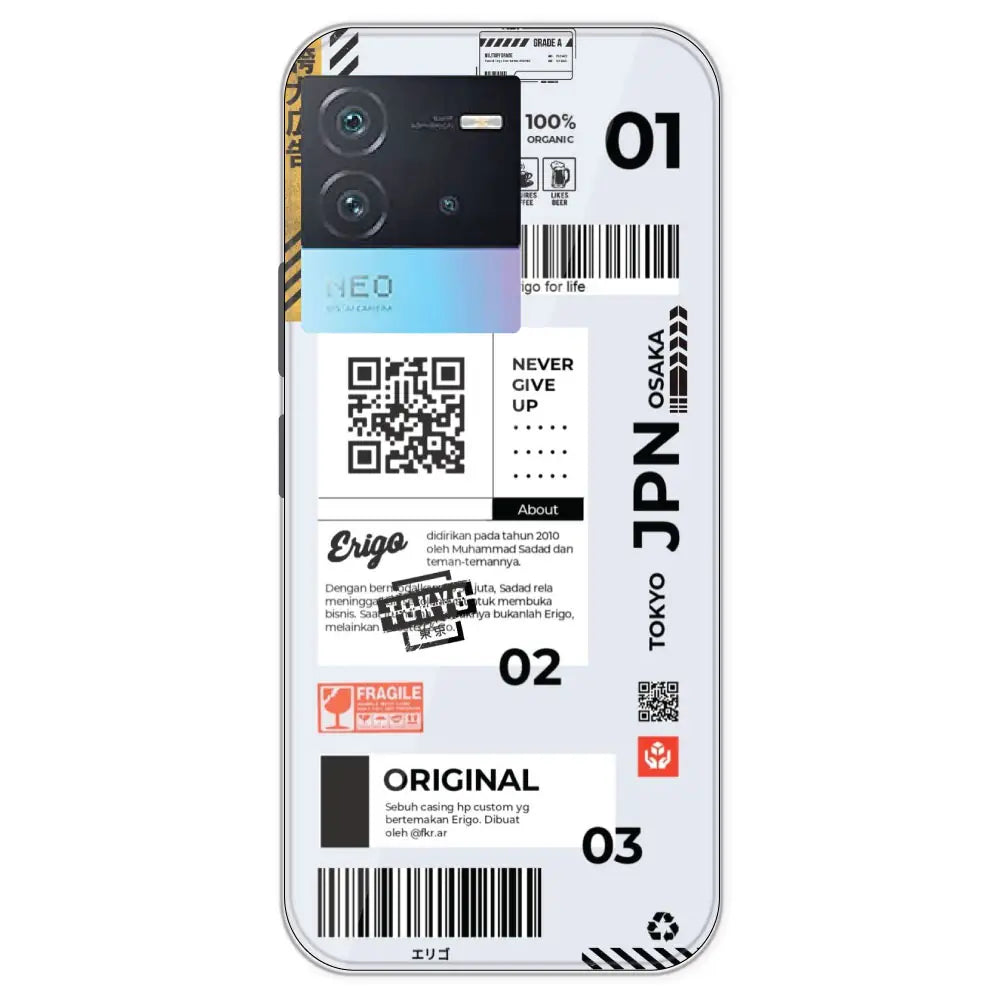Barcode Labels - Printed Silicone Case For IQOO Neo 6
