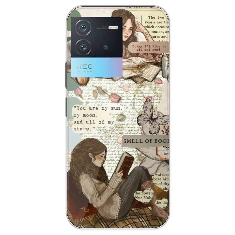 Book Collage - Printed Silicone Case For IQOO Neo 6