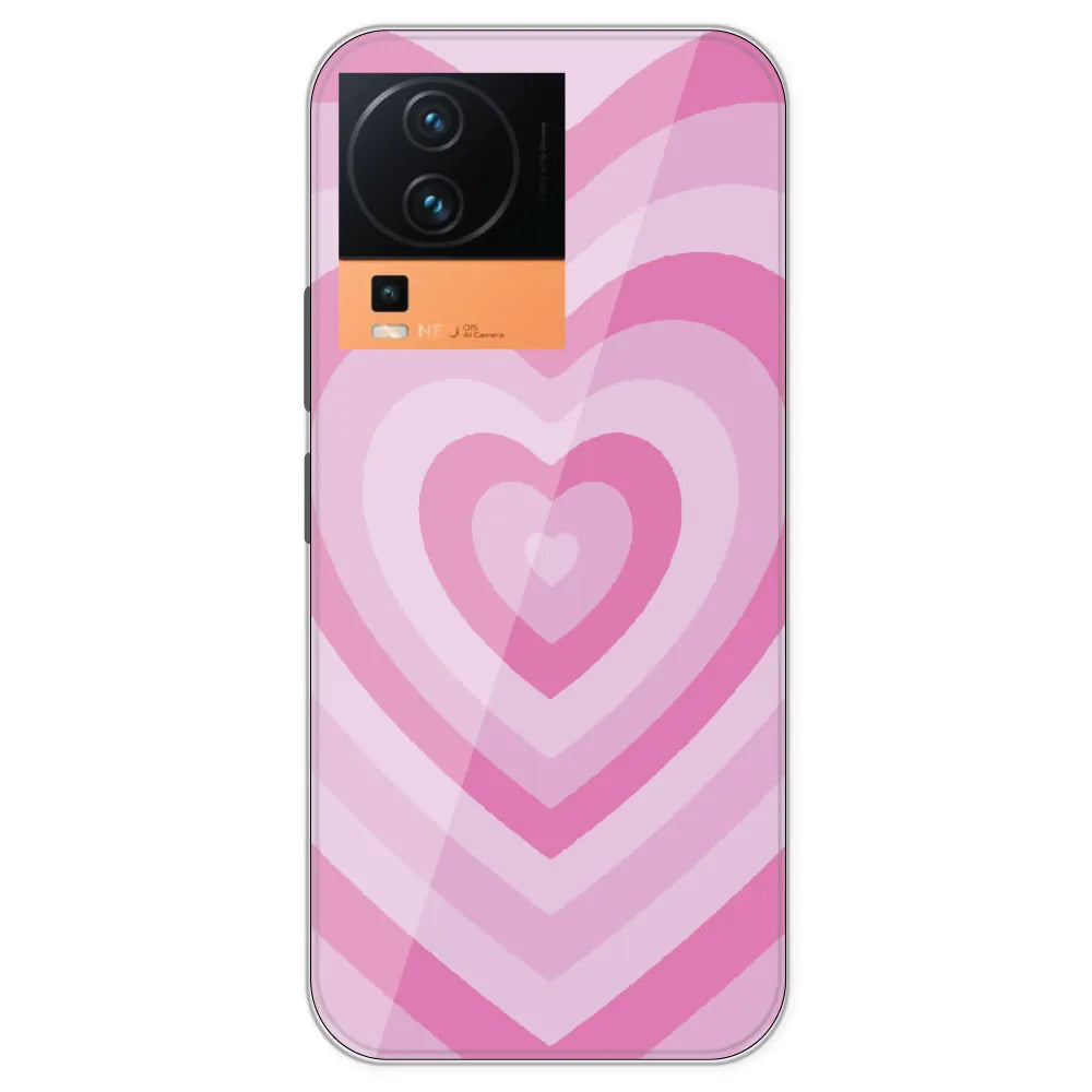 Pink Hearts - Printed Silicone Case For IQOO Neo 7 Pro