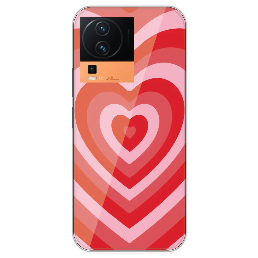 Red Hearts - Printed Silicone Case For IQOO Neo 7 Pro