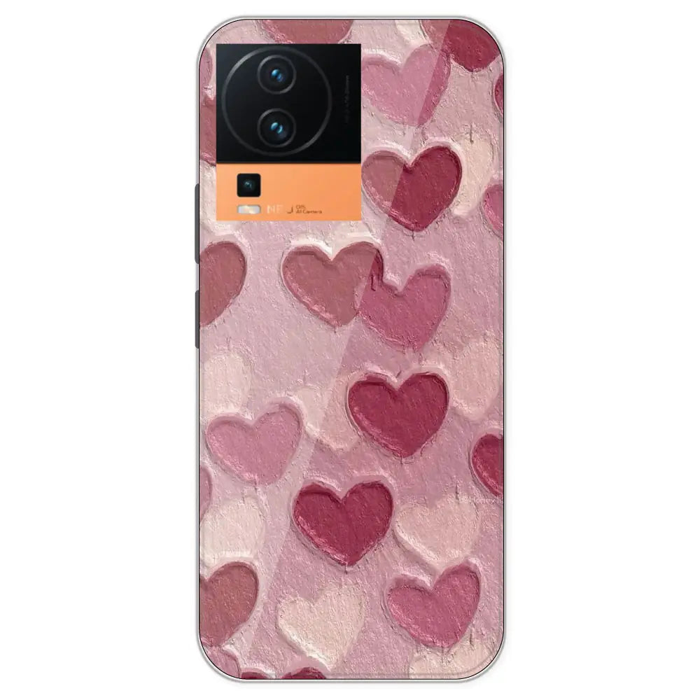 Pastel Hearts - Printed Silicone Case For IQOO Neo 7 Pro